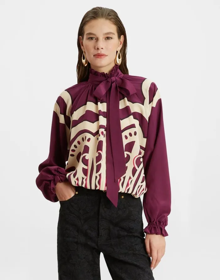 Cerere Blouse Fans Place Purple Women La Double J Shirts and Tops
