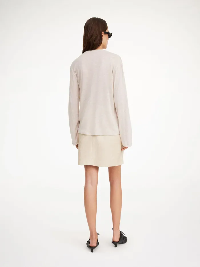 Chambray Mini Skirt Wood Women By Malene Birger Skirts