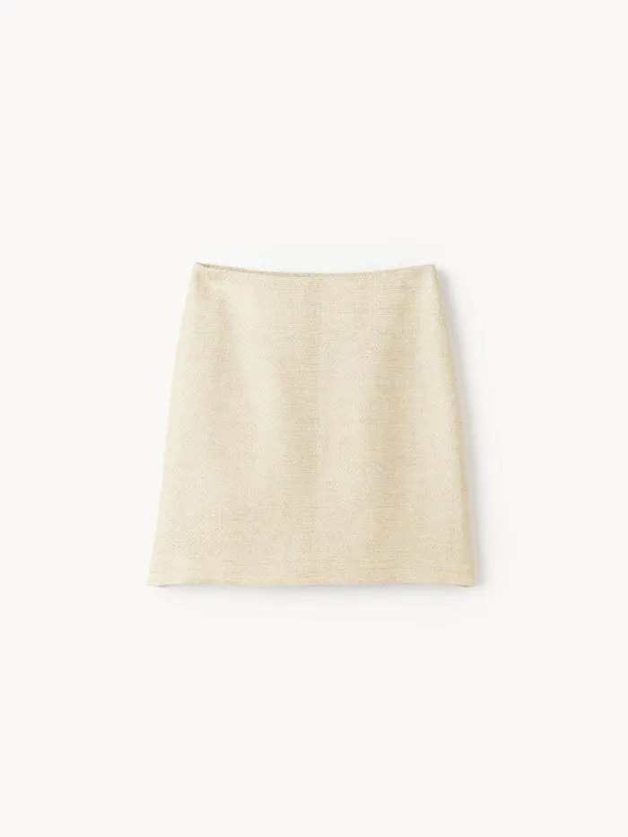 Chambray Mini Skirt Wood Women By Malene Birger Skirts