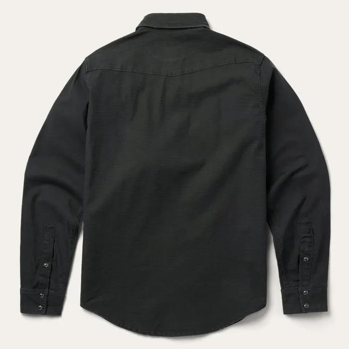 Charcoal Corded Denim Shirt Grey Men Stetson Denim Shirts