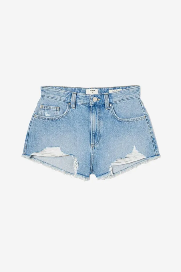 Cheeky Denim Short Bells Blue Women Cotton On Shorts