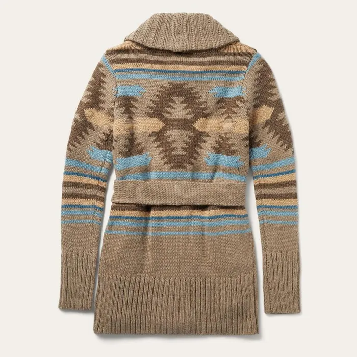 Chunky Knit Tie Sweater In Brown Wine Women Stetson Sweaters