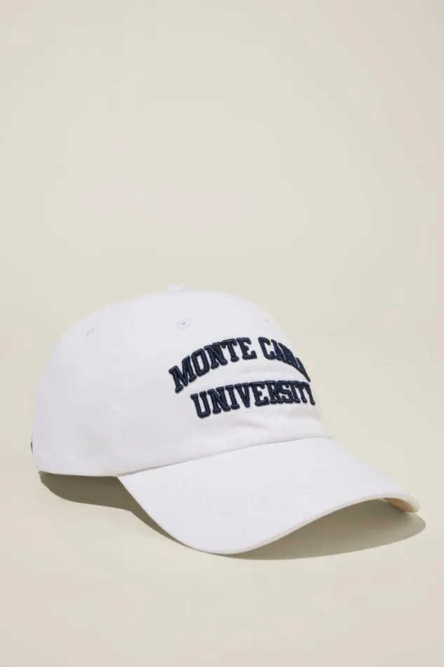 Classic Dad Cap Monte Carlo Universitywhite Women Cotton On Hats