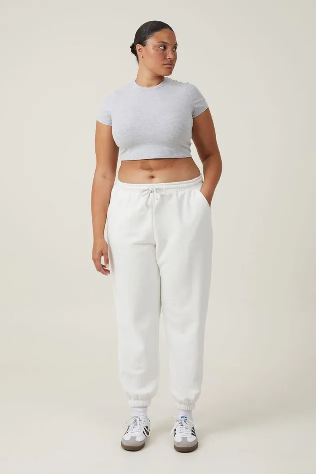 Classic Fleece Sweatpant Vintage White Women Cotton On Tops