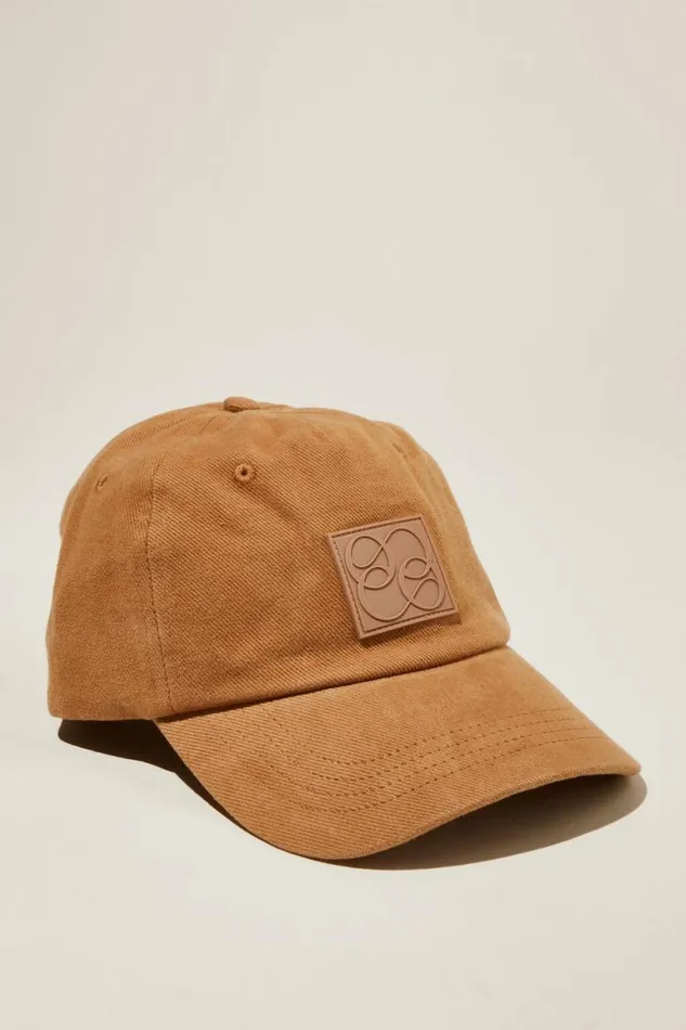 Classic Monogram Patch Cap Co Logo Patchtaupe Women Cotton On Hats