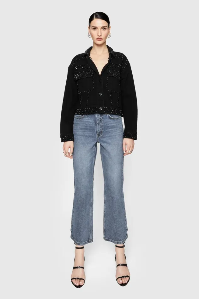 Clothing Bottoms Rebecca Minkoff Hudson Cropped Kick Flare Barney Wash