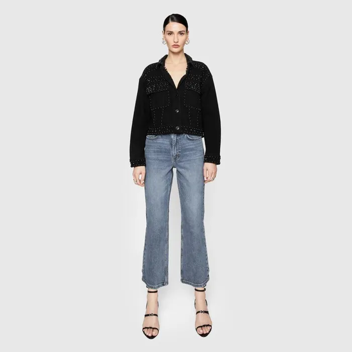 Clothing Bottoms Rebecca Minkoff Hudson Cropped Kick Flare Barney Wash