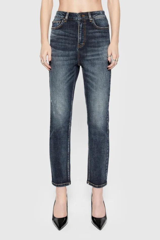 Clothing Bottoms Rebecca Minkoff Ozzy Studded Straight Leg Skyline Wash