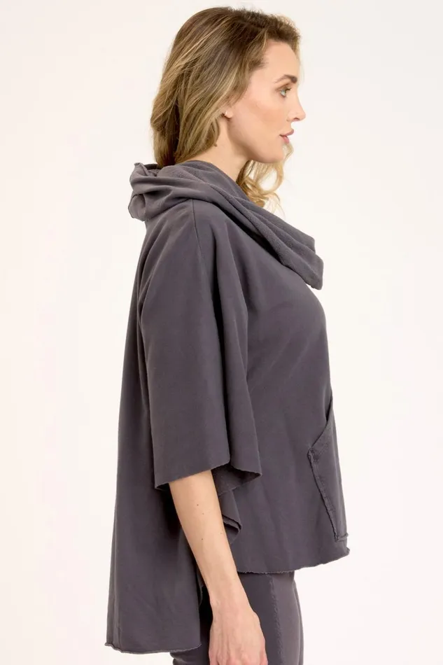 Clothing CoverUps XCVI Paige Poncho Charcoal