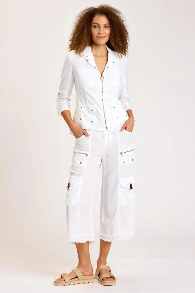 Clothing Crops XCVI Birk Gaucho White