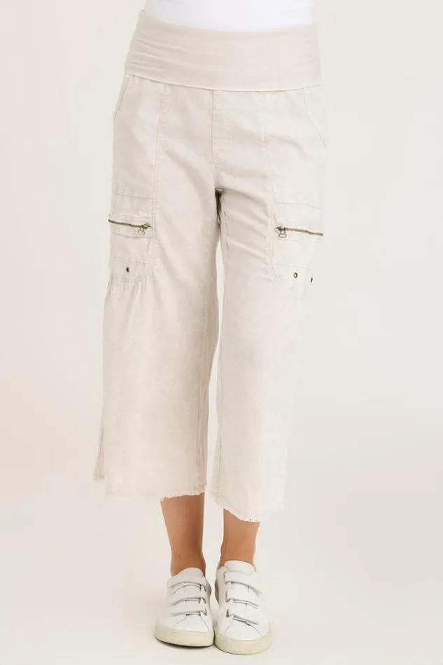 Clothing Crops XCVI Pasqual Crop 20 Feirie Wash Whitecap