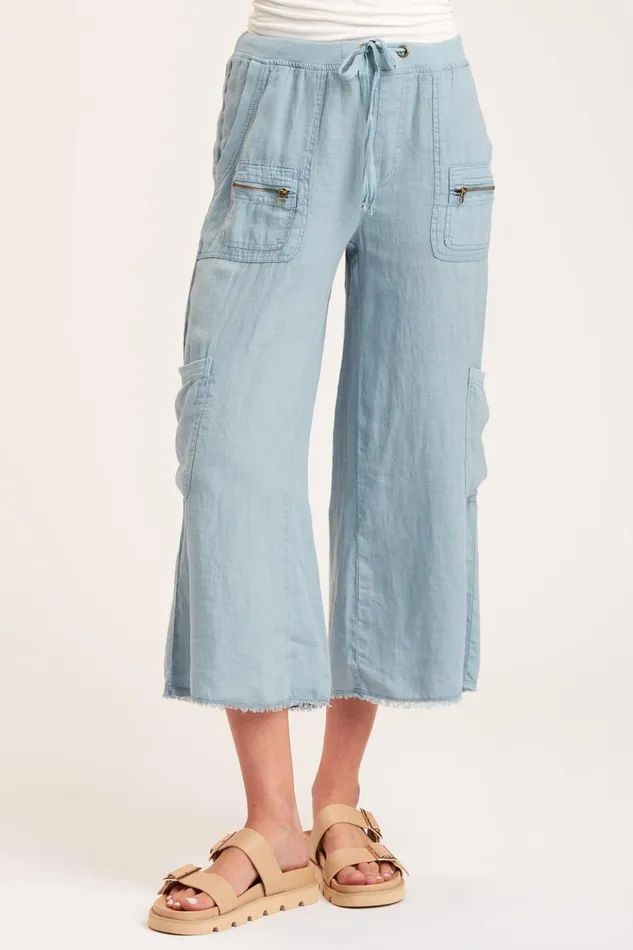 Clothing Crops XCVI Staccia Gaucho Peaceful Blue