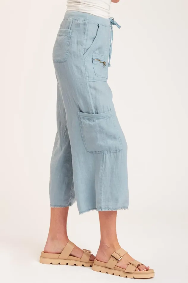 Clothing Crops XCVI Staccia Gaucho Peaceful Blue