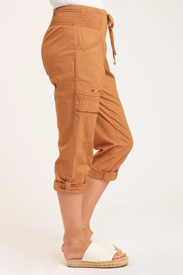 Clothing Crops XCVI Topper Slim Crop Terra Cotta