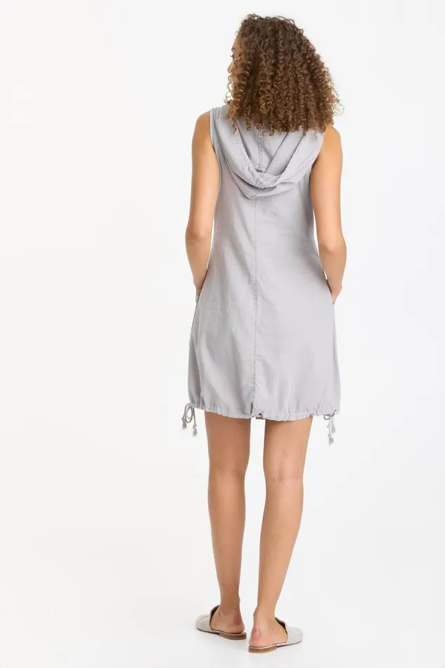 Clothing Dresses XCVI Sumi Hooded Tank Dress 20 Cotton Grey Pigment