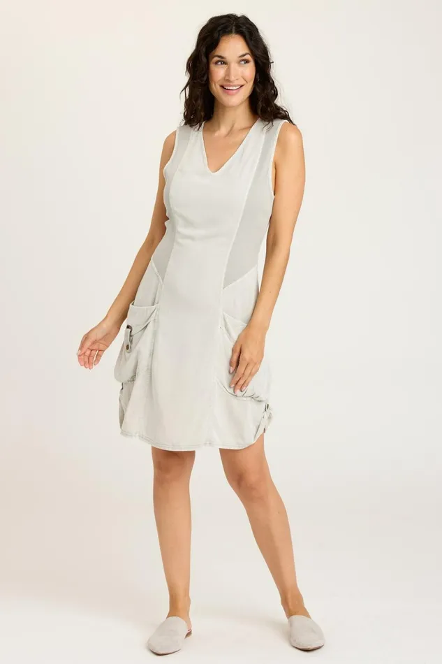 Clothing Dresses XCVI Twill Penta Dress Whitecap Pigment
