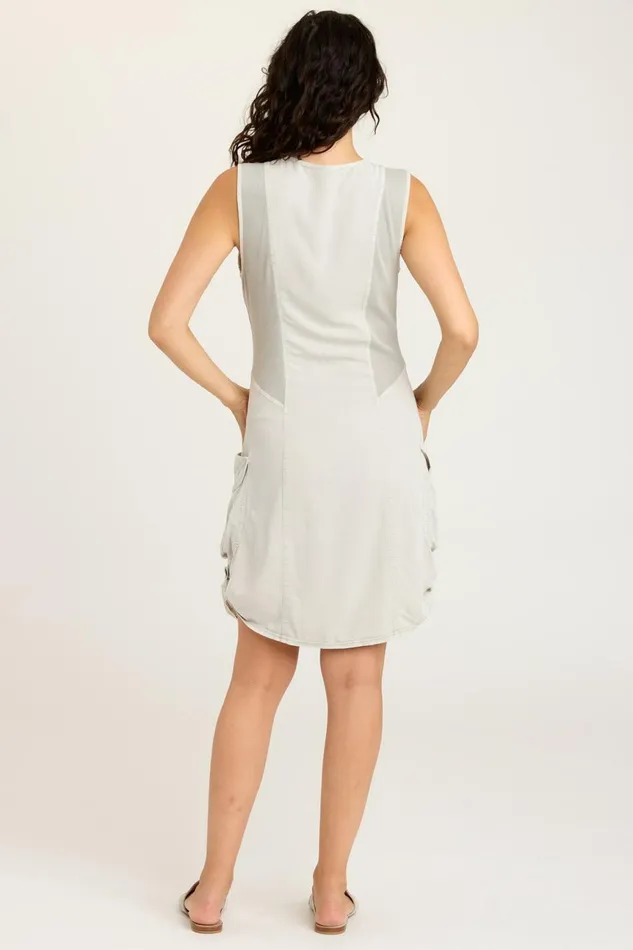 Clothing Dresses XCVI Twill Penta Dress Whitecap Pigment
