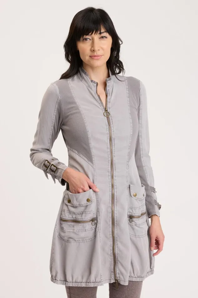 Clothing Jackets XCVI Galena Jacket Dress Zinc Pigment