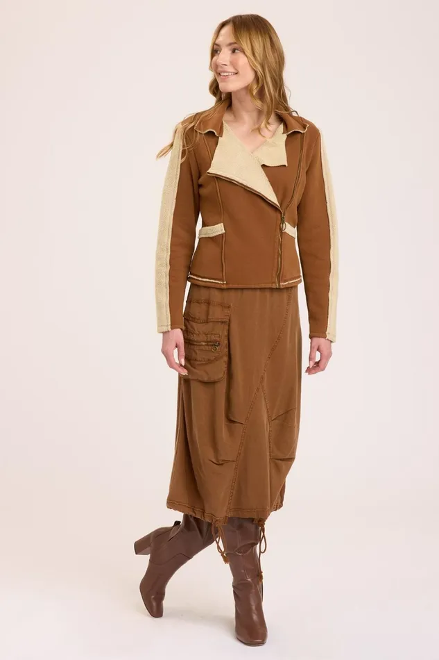 Clothing Jackets XCVI Hanford Moto Jacket Rufous Pigment