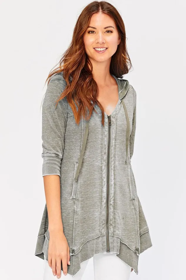 Clothing Jackets XCVI Mercantile Burnout Jacket Hex Burnout