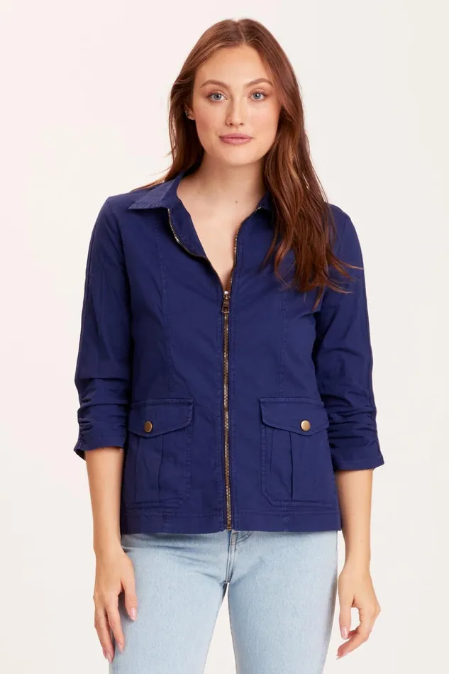 Clothing Jackets XCVI Tanner Jacket Hague Blue Pigment