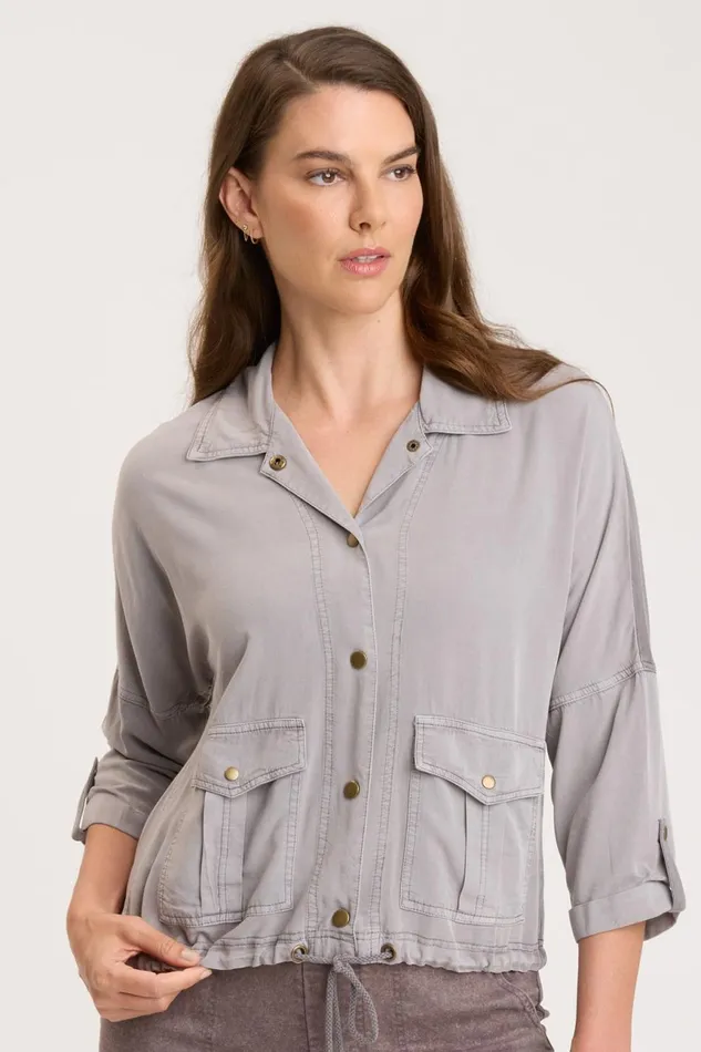 Clothing Jackets XCVI Vesuvio Jacket Zinc Pigment