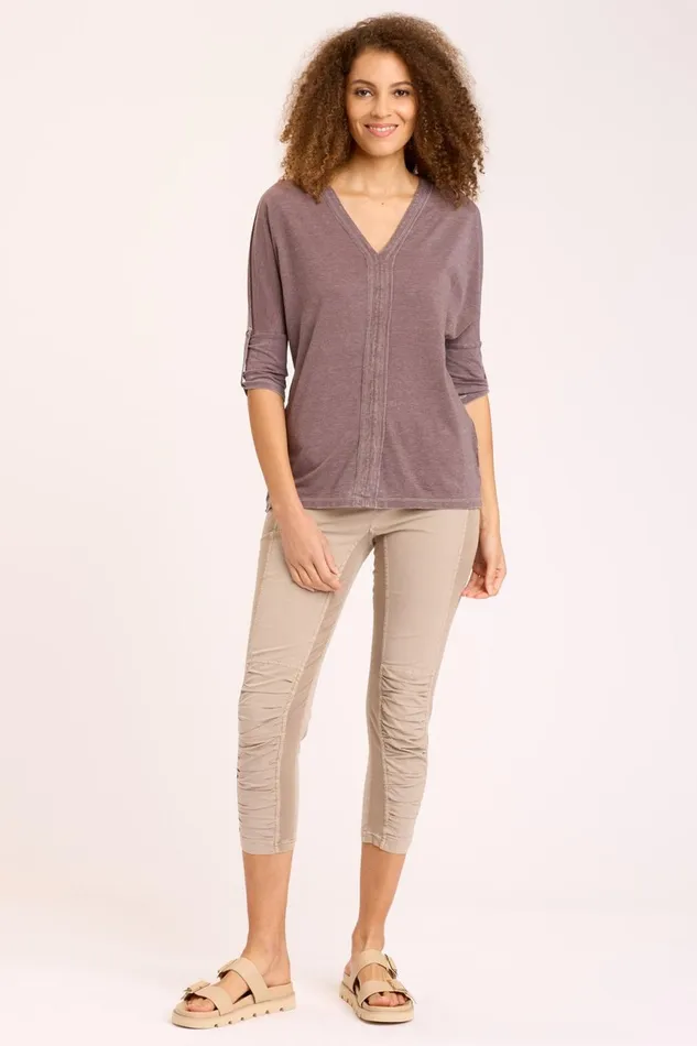 Clothing Leggings XCVI Jetter Crop Legging Sandalwood Pigment