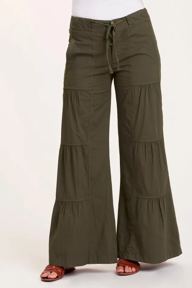 Clothing Pants XCVI Terraced Wide Leg Pant Olive