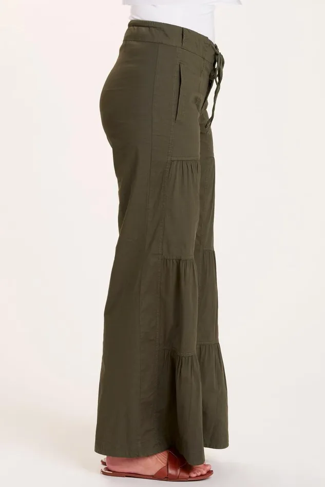 Clothing Pants XCVI Terraced Wide Leg Pant Olive