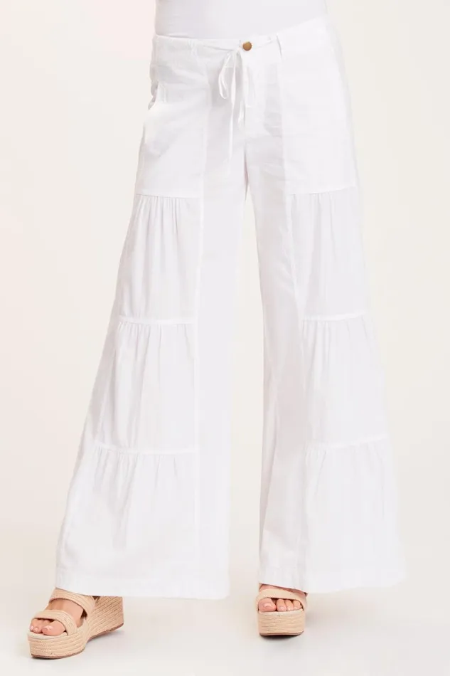 Clothing Pants XCVI Terraced Wide Leg Pant White