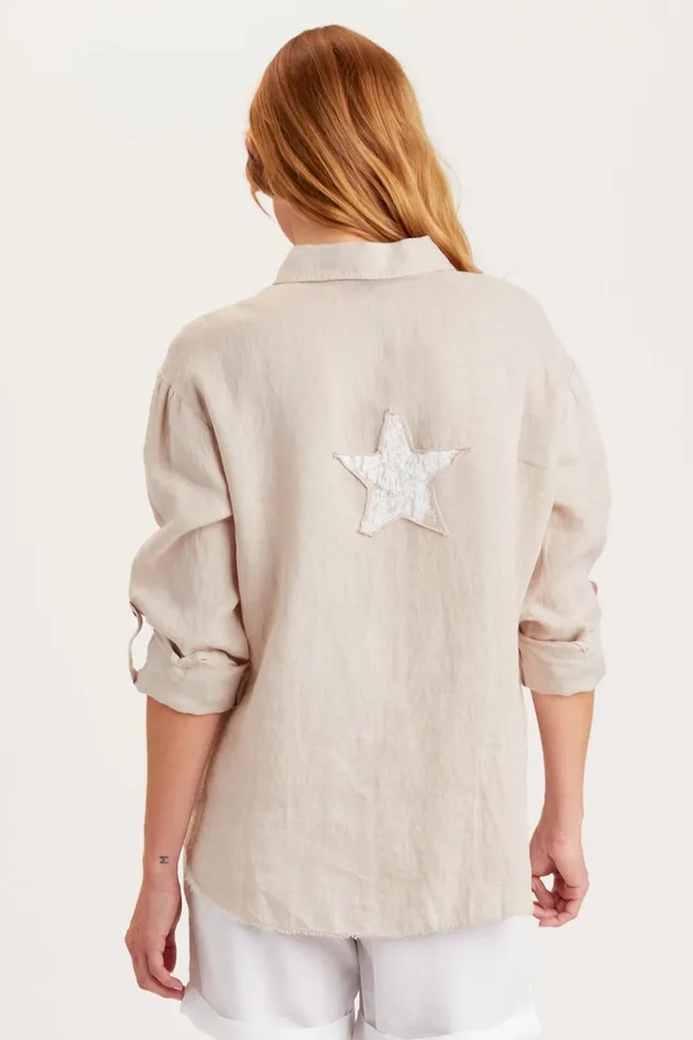 Clothing ShirtsBlouses XCVI Babin Star ButtonUp Cremini