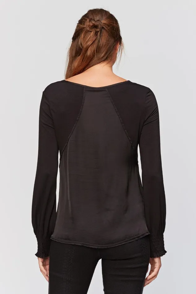 Clothing ShirtsBlouses XCVI Bluma VNeck Top Black