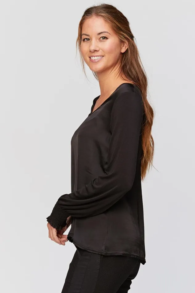 Clothing ShirtsBlouses XCVI Bluma VNeck Top Black