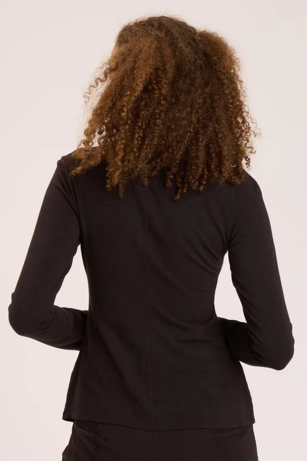 Clothing ShirtsBlouses XCVI Brie Hardware Long Sleeve Black