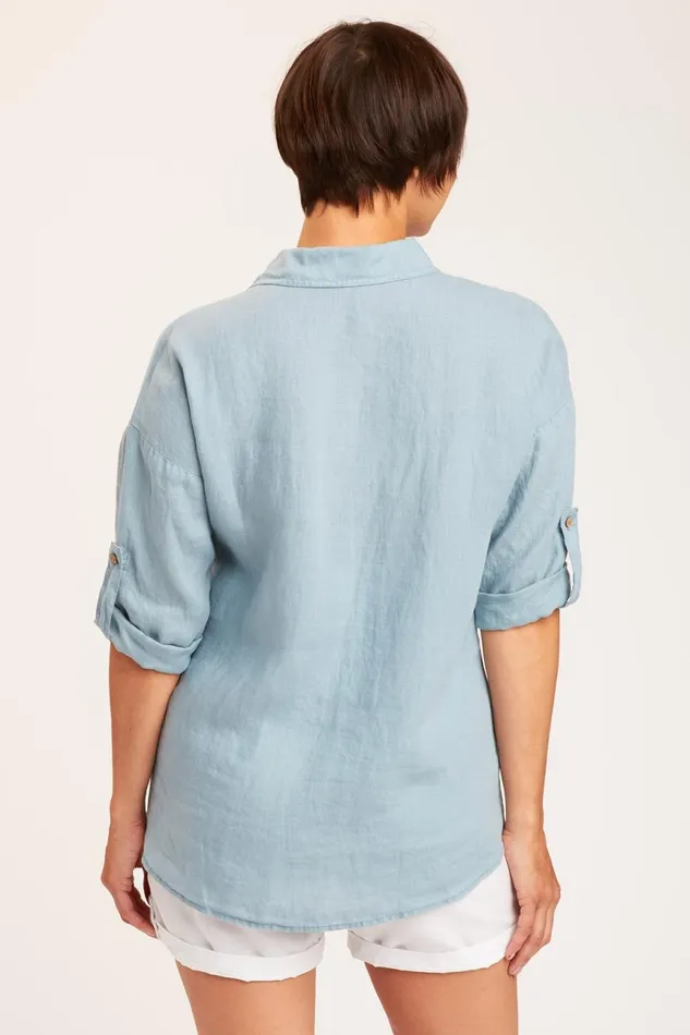Clothing ShirtsBlouses XCVI Carrie ButtonUp Peaceful Blue