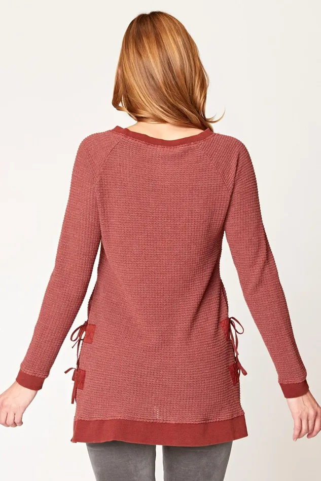 Clothing ShirtsBlouses XCVI Dutchman VNeck Mahogany