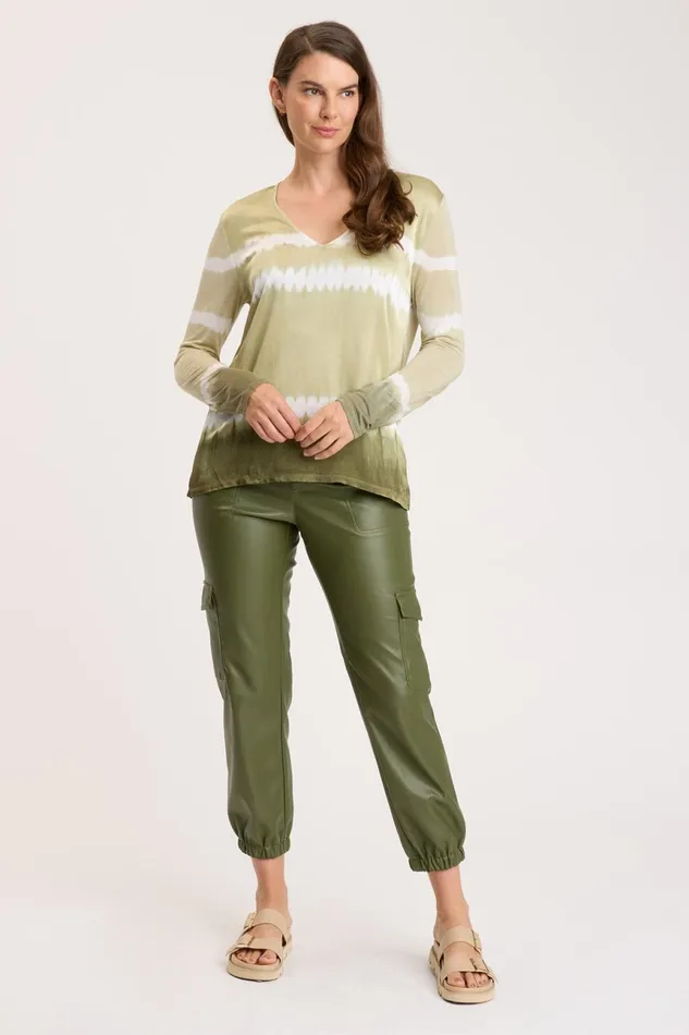Clothing ShirtsBlouses XCVI Kalvin Top Caravel Wash Thicket