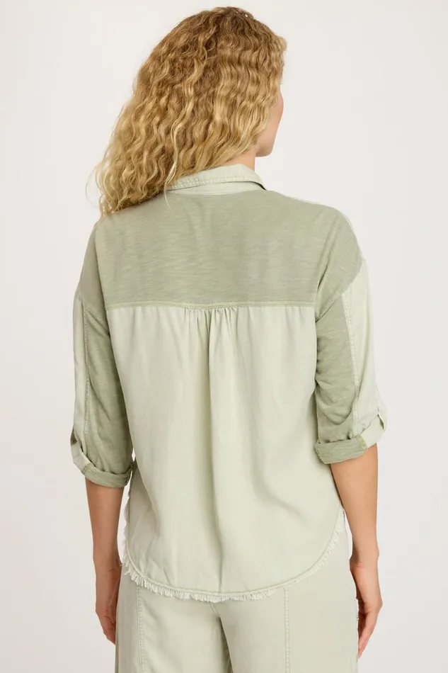 Clothing ShirtsBlouses XCVI Kapp ButtonUp Limescent Pigment