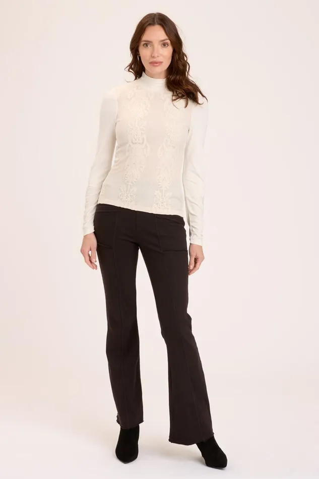 Clothing ShirtsBlouses XCVI Monroe Turtleneck Toasted Almond Double Dye