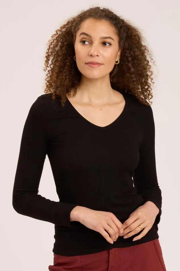 Clothing ShirtsBlouses XCVI Nadira VNeck Black