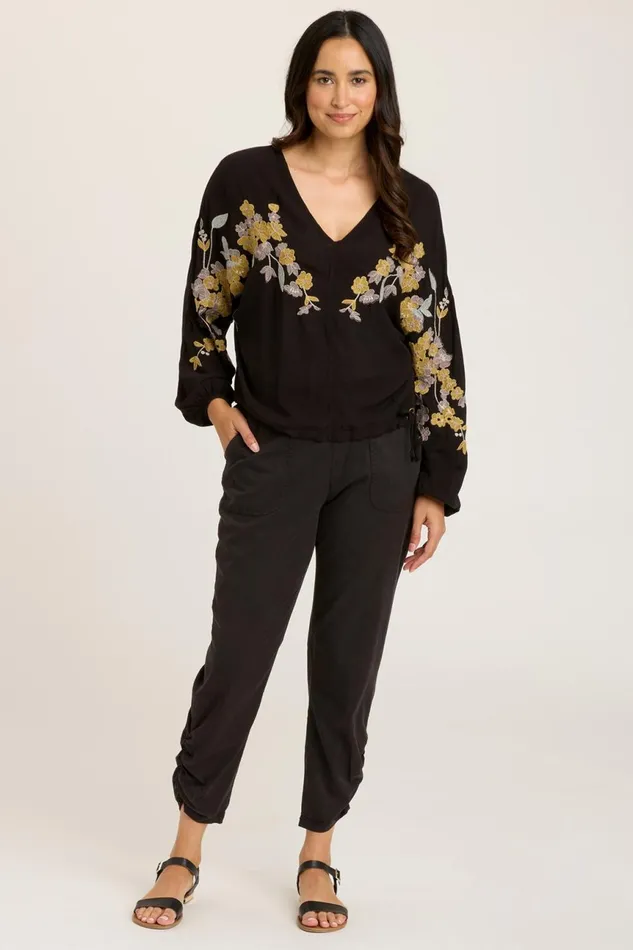 Clothing ShirtsBlouses XCVI Pernille VNeck Top Black