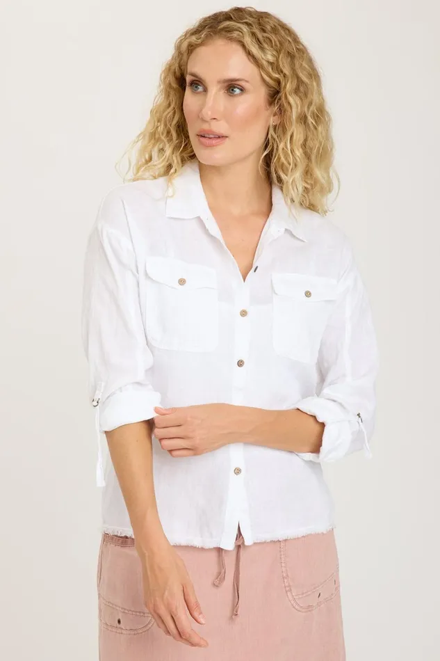 Clothing ShirtsBlouses XCVI Rorin ButtonUp White