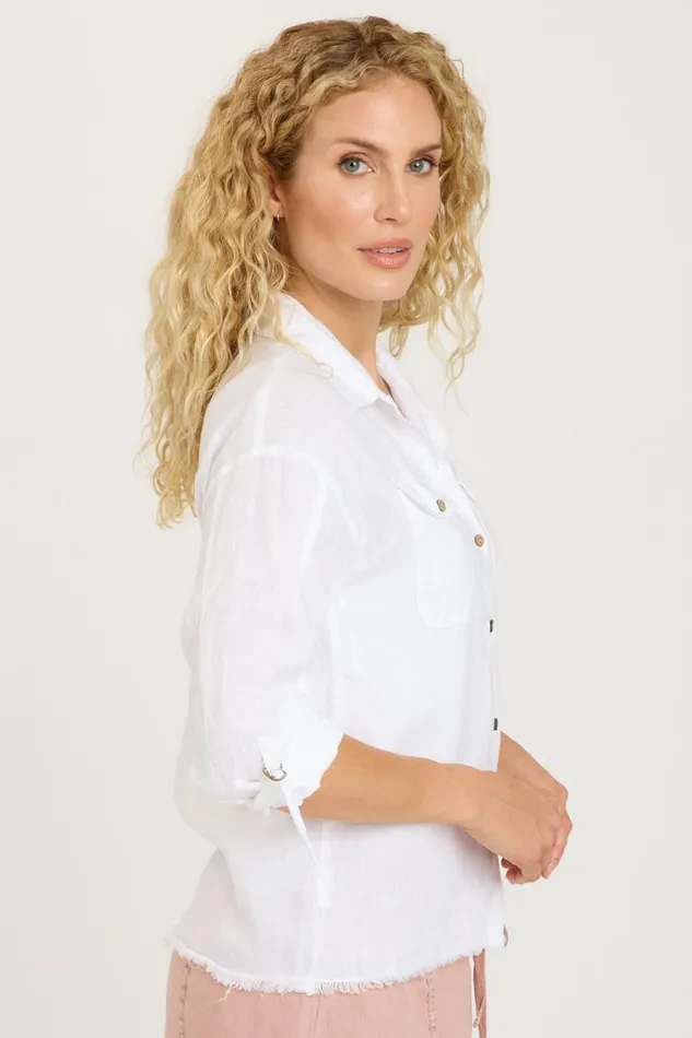 Clothing ShirtsBlouses XCVI Rorin ButtonUp White