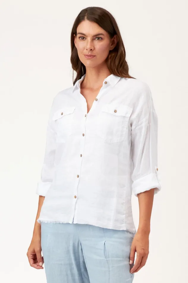 Clothing ShirtsBlouses XCVI Whitson ButtonUp White
