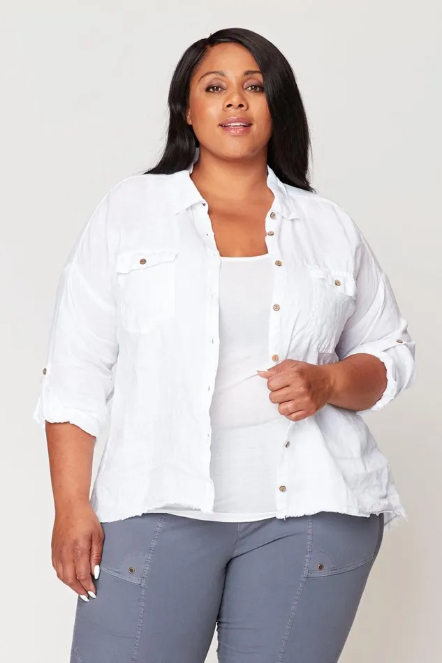 Clothing ShirtsBlouses XCVI Whitson ButtonUp White