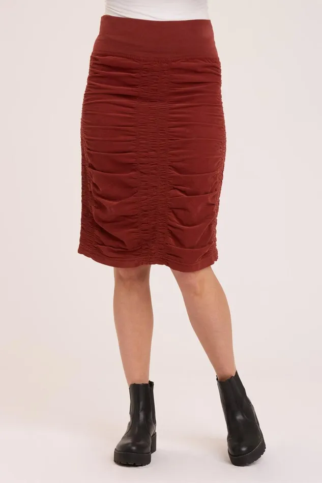 Clothing Skirts XCVI Cord Midi Trace Port Pigment