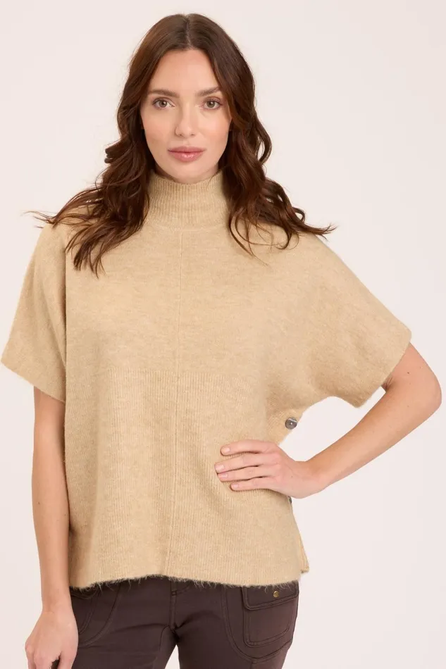 Clothing Sweaters XCVI Norell Poncho Pale Camel