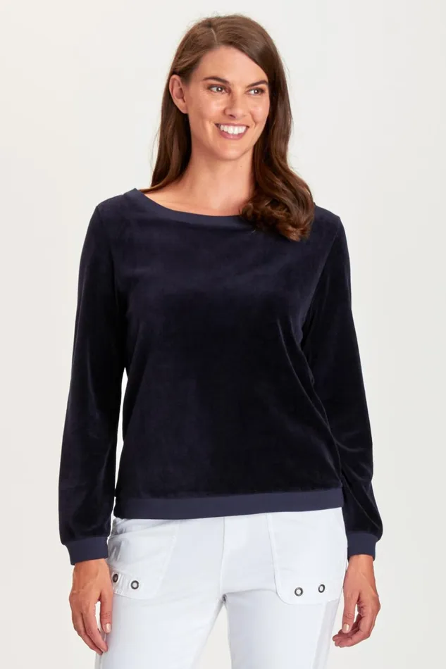 Clothing Sweatshirts XCVI Dakota Pullover Infantry Blue