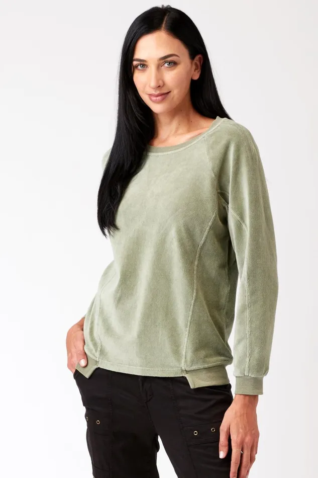 Clothing Sweatshirts XCVI Keoki Pullover Elm Pigment