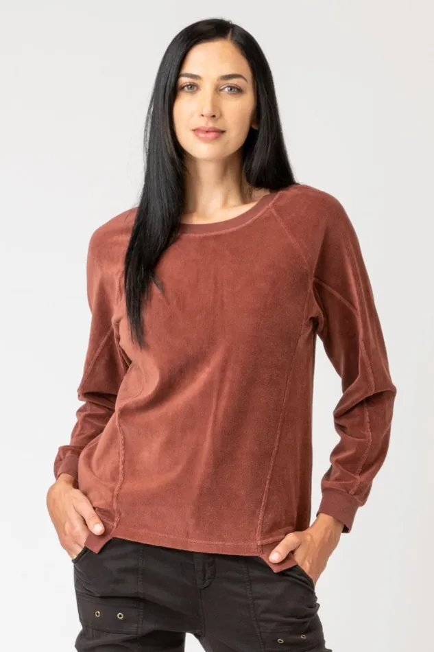 Clothing Sweatshirts XCVI Keoki Pullover Makore Pigment